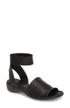 Women's The Flexx 'beglad' Leather Ankle Strap Sandal .5 M - Black