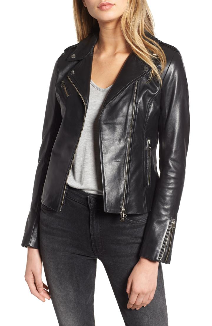 Women's Lamarque Longer Moto Jacket - Black