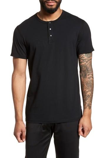 Men's Reigning Champ Jersey Henley - Black