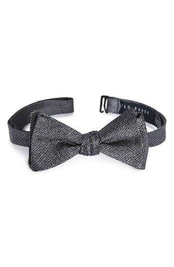 Men's Ted Baker London Silk Bow Tie, Size - Grey