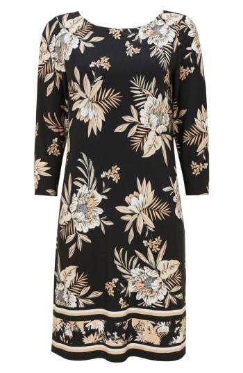 Women's Wallis Neutral Palm Shift Dress Us / 8 Uk - Black