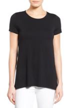 Women's Vince Camuto Woven Back High/low Knit Top