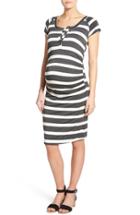 Women's Lab40 'toni' Maternity/nursing Midi Dress - Grey