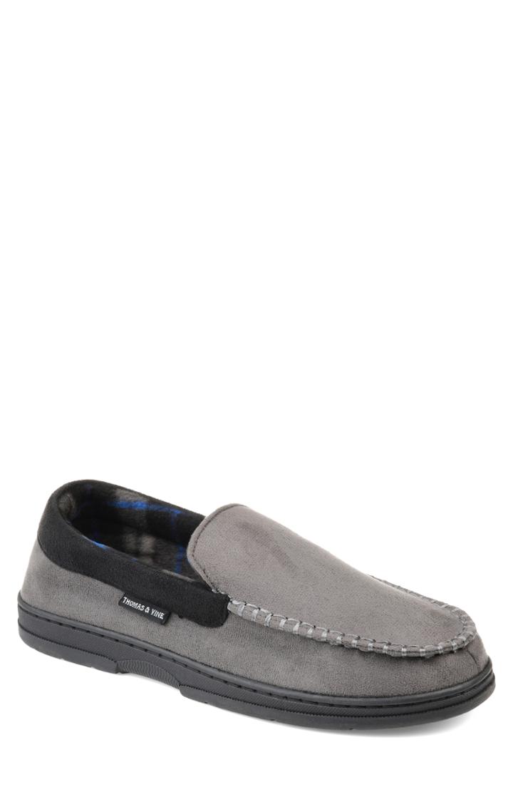 Men's Thomas And Vine Sterling Moccasin Slipper M - Grey