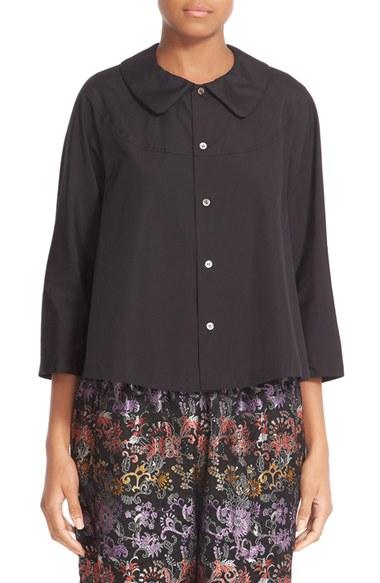 Women's Comme Des Garcons Cotton Broadcloth Blouse
