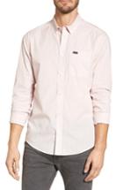 Men's Rvca Everyday Stripe Shirt, Size - Pink
