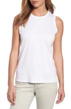 Women's Eileen Fisher Organic Cotton Jersey Shell - White