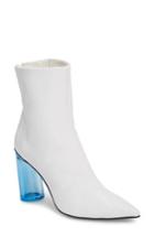 Women's Jeffrey Campbell Lustrous Column Heel Bootie .5 M - White