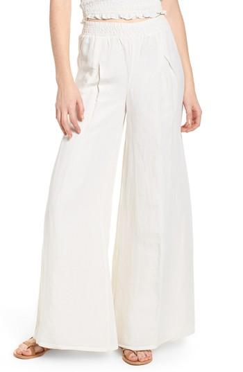 Women's Love Like Summer X Billabong High Roads Smocked Wide Leg Pants - White