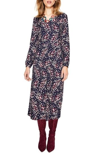 Women's Boden V-neck Everyday Midi Dress - Blue