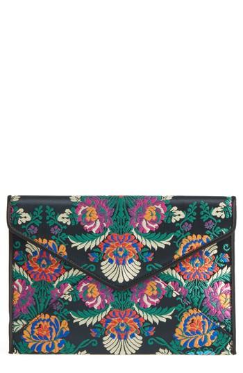Rebecca Minkoff Leo Satin Floral Clutch -