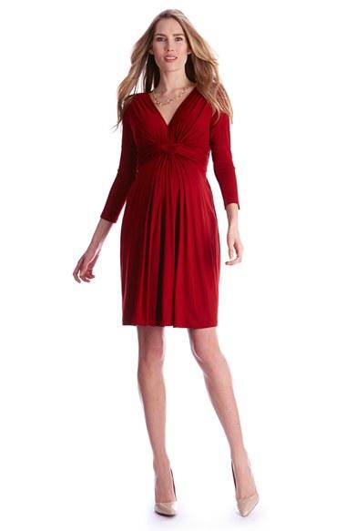 Women's Seraphine 'jolene' Front Knot Maternity Dress
