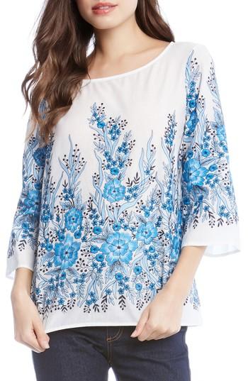 Women's Karen Kane Embroidered Cotton Top - White