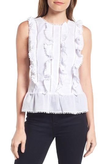 Women's Draper James Rosie Ruffle Top - White
