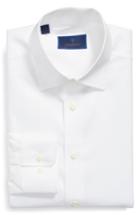 Men's David Donahue Regular Fit Solid Dress Shirt - 32/33 - White