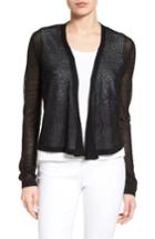 Women's Emerson Rose Sheer Silk & Cashmere Cardigan - Black