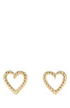 Women's David Yurman Cable Heart Earring In 18k Gold
