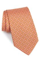 Men's Salvatore Ferragamo Estro Print Silk Tie, Size - Orange