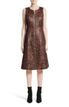 Women's Lafayette 148 New York Celinda Metallic Jacquard Dress - Metallic
