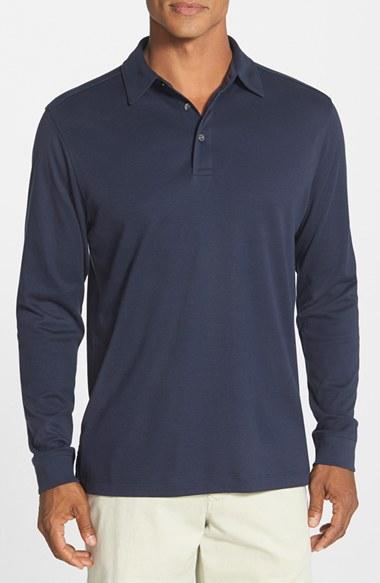Men's Cutter & Buck 'belfair' Pima Cotton Polo - Blue (online Only)