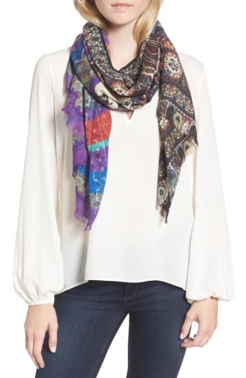 Women's Etro Cashmere & Silk Scarf, Size - Blue