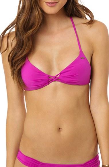 Women's O'neill 'salt Water' Solid Triangle Bikini Top