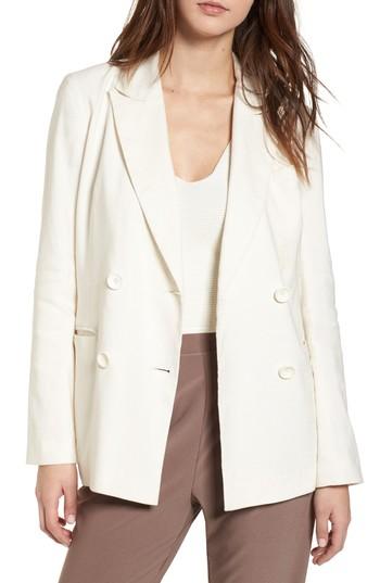 Women's Leith Double Breasted Blazer, Size - Ivory
