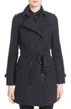 Women's Burberry Sandringham Mid Slim Trench Coat Us / 46 It - Blue