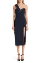 Women's Brandon Maxwell Fold Over One-shoulder Dress - Blue