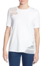 Women's Catherine Catherine Malandrino Marie Lace Inset Top - White