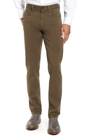 Men's Bugatchi Straight Leg Five-pocket Pants X 32 - Green