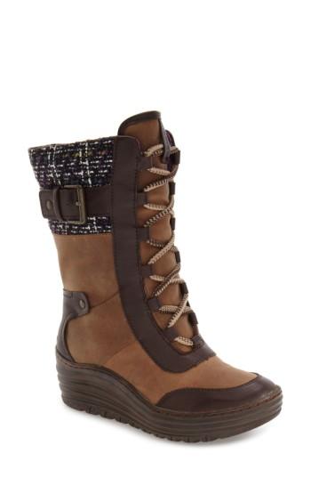Women's Bionica Garland Waterproof Wedge Boot .5 M - Brown