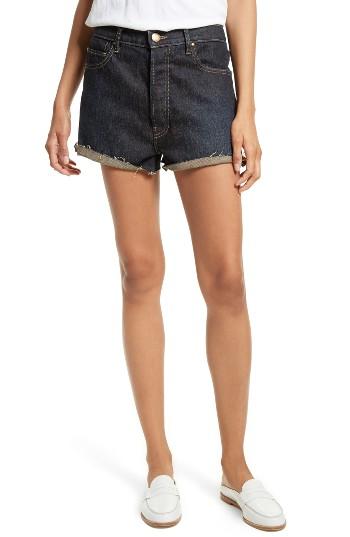 Women's The Great. The Cut Off Denim Shorts - Blue