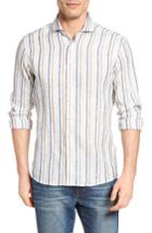 Men's Singer + Sargent Awning Stripe Linen Sport Shirt