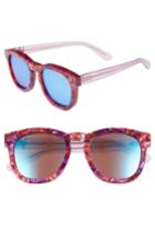Women's Wildfox Classic Fox - Deluxe 59mm Sunglasses - Wildflower/blue Mirror