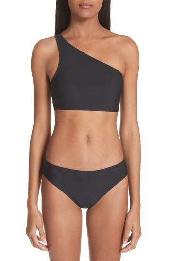 Women's Acne Studios Maria One Shoulder Bikini Set - Black