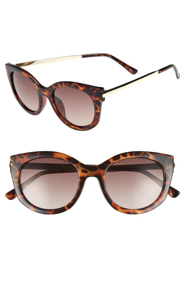 Women's Seafolly Long Beach 51mm Cat Eye Sunglasses -
