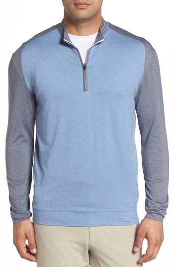 Men's Johnnie-o Sway Classic Fit Zip Raglan Pullover, Size - Blue