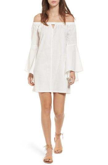 Women's Mimi Chica Bell Sleeve Off The Shoulder Dress - White