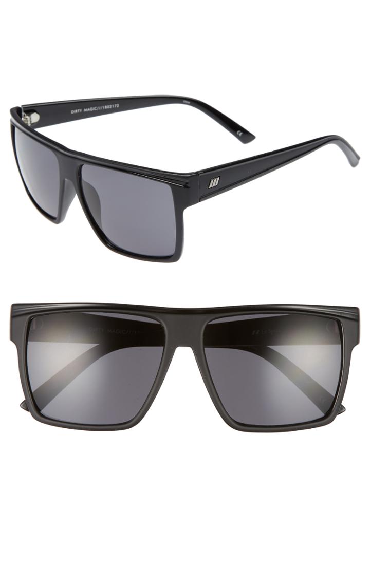Women's Le Specs Dirty Magic 56mm Rectangle Sunglasses -