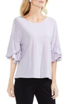Women's Vince Camuto Tiered Ruffle Sleeve Top, Size - Purple