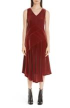 Women's Lafayette 148 New York Ashlena Asymmetrical Velvet Dress - Red