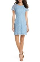 Women's Charles Henry Raglan Sleeve Lace Dress - Blue