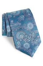 Men's Nordstrom Men's Shop Huntsman Paisley Silk Tie, Size X-long - Blue