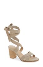 Women's Pelle Moda Bonjour Ankle Wrap Sandal M - Beige