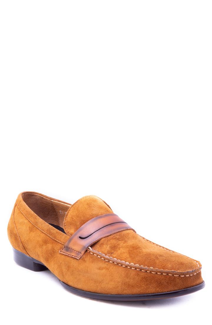 Men's Zanzara Opie Penny Loafer .5 M - Brown