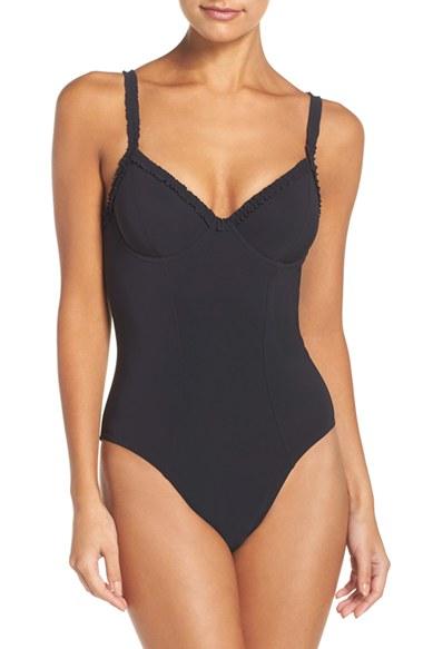 Women's Tory Burch Ruffle Underwire One-piece Swimsuit