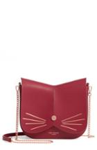 Ted Baker London Kittii Cat Leather Crossbody Bag - Red