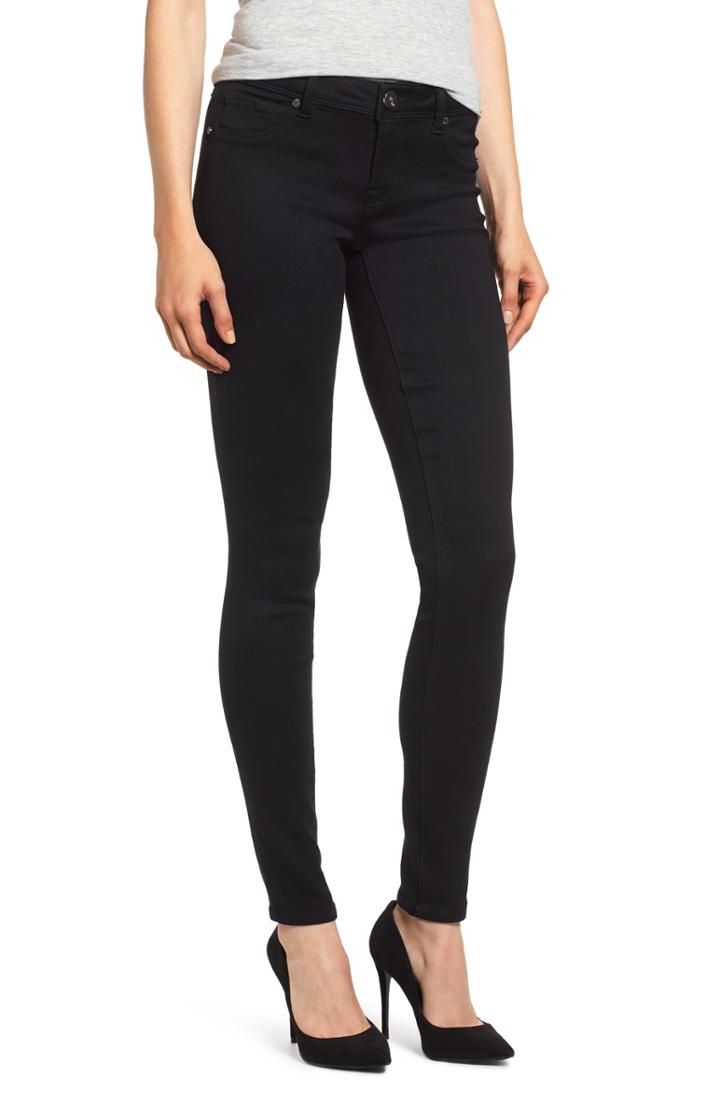 Women's 1822 Denim Long Butter Skinny Jeans - Black