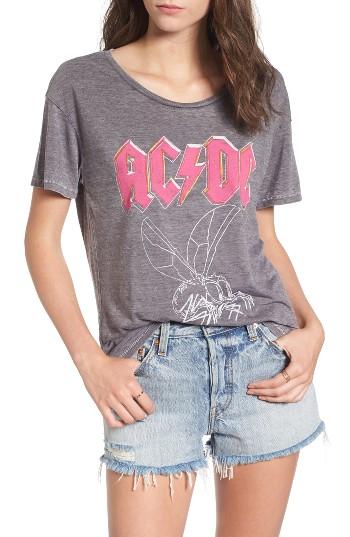 Women's Junk Food Ac/dc 1985 World Tour Tee - Grey